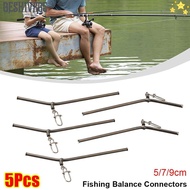 GESH1VX65 5Pcs Fishing Balance Connectors, 5/7/9cm Anti- Brass Tube Balances, Durable Feeder Boom Sm