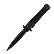 FU-GLBY Black Nylon handle 3 Inches Blade EDC Folding Knife Outdoor Tools SpeedSafe Assisted Opening