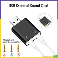 【Fast Ship】Usb Sound Card 7.1Channel Aluminum Alloy Computer External Sound Card Analog Sound Card Stereo Audio Adapter
