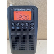 PORTABLE  POCKET  CLOCK WITH AM/ FM RADIO