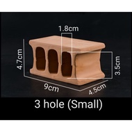 Pleco Cave/Breeding Cave/Hiding Cave/Aquarium Fish Tank Decoration/3 Hole Small