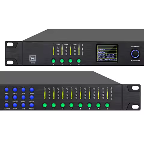 Paulkitson DPA0408RTS Professional Stage Digital Audio Processor Effects 32Bit DSP With FIR AES Inpu