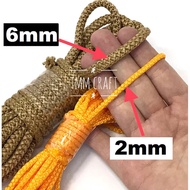 TALI BEG/ TALI NYLON/ TALI SELUAR/ NYLON CORD/ EYELET CORD/ 2MM/ 6MM/ 5 METERS