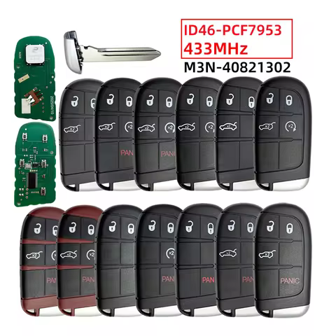 M3N40821302 ID46 PCF7945/53A 433MHz 2/3/4/5BTN Replacement Car Remote Key For Jeep Grand Cherokee Do