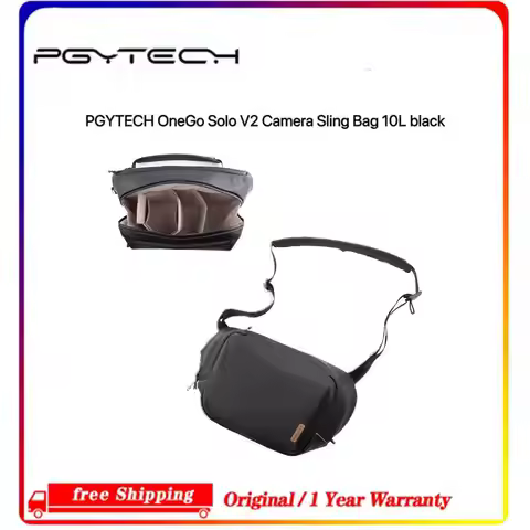 PGYTECH OneGo Solo V2 Camera Sling Bag 10L Black Lightweight Camera Strap for DSLR Mirrorless Compac