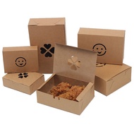 Kraft Paper Takeaway Packing Box Flat Lid Chicken Thigh Fried Chicken Box Box Love Snacks French Fri