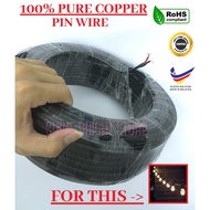 PIN WIRE 2.5 MM X 2CORE PVC/PVC SHEATHED CABLE WIRE 100% FULL PURE COPPER / TEMPORARY WIRE / 2 PIN C