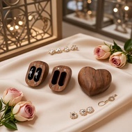 Personalised wooden ring box | 2 Ring slots| custom made wedding accessories proposal anniversary va