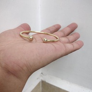 Plain Brass Bracelet, Pure Brass-Made Glossy Copper Bracelet, Open Brass Bracelet, Brass Bracelet