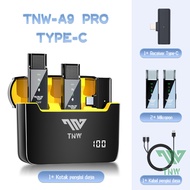 TNW-A9Pro/A8Pro Microphone Wireless Mic Wireless clip on Microphone youtuber suara jernih Mic blueto