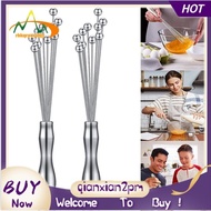 【rbkqrpesuhjy】2 Pieces Stainless Steel Ball Whisk, Egg Beater Manual Mixer Whisk for Sauces Cream Cooking Blender