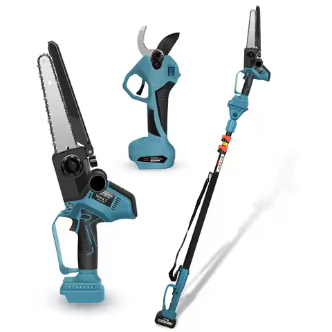 2025Electric Pruner Kit 3 in 1 Cordless Chainsaw Electric Pruning Shears With Extension Pole