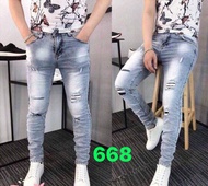 [HCM]Quần jeans Dáng Ôm rách Chất Mịn Thời Trang Cá Tính M668