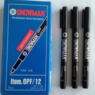 Ballpoint pulpen pen snowman OHP OPF / 12 proyektor mika fine