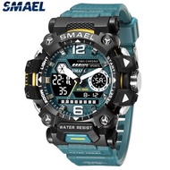 SMAEL Men Watches  50m Waterproof Sports Watch Military Man Sports Watch Digital 8072 Dual Display W