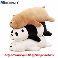 70/90CM We Bare Bears Cartoon Three Bears Stuffed Grizzly Gray White Bear Panda Plush Toy Doll Kawai