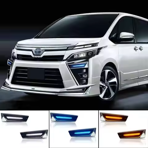 13 Car Accessories For Toyota ALPHARD voxy 80 seriers LED DRL Daytime Running Lights Front Fog Light