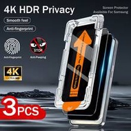 3 แพ็ค ฟิล์มกระจกกันรอยส่วนตัวสำหรับ Samsung Galaxy S25 6.2 นิ้ว, พร้อมฟังก์ชันทำความสะอาดอัตโนมัติ,