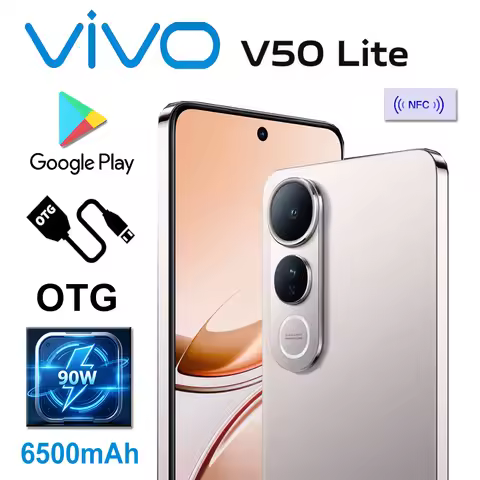 VIVO V50 Lite Original mobile phone 5Gdual sim dual standby 12GB+512GB large memory/support NFC/6500