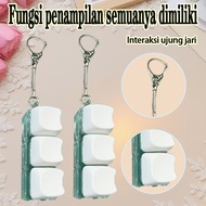 TOMBOL GANTUNGAN Fidget Digital Mechanical Button Mini Keyboard Keychain 3 ASMR Key