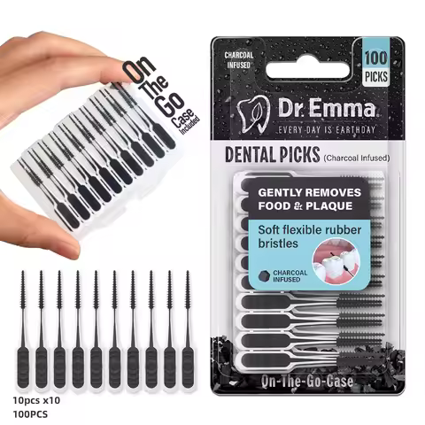 Dr.EMMA Soft Silicone Interdental Brushes Orthodontic Gap Brushes with Soft Bristles for Highly Effe