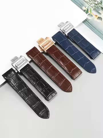 Suitable for Cartier Santos Strap Men's SANTOS 100 Santos Leather Watch Strap 20/23mm