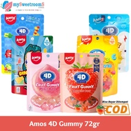 Amos Gummy Candy Blocks / Soft Candy / 4D Block-Shaped Jelly Candy / 4D Candy