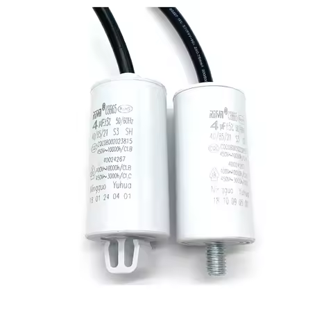 2 Pieces Refrigerator Freezer Capacitor with Wire Motor Starting Capacitor CBB65A-2 2.5uF 3UF 4UF 45