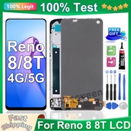 For OPPO Reno 8 4G 5G / 8T 4G LCD Display CPH2457 CPH2359 CPH2481 Digitizer Touch Screen With Frame 