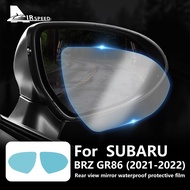 {Uu film pasting}Car Window Glass Clear Anti Fog reflective Sticker For Subaru BRZ Toyota GR86 2021 2022 Rearview Mirror Waterproof Film