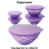 Tupperware Prism bowl 1Pc ecer ungu mangkuk saji mangkuk dengan tutup cantik bening bukan crystal plastik mangkok wadah tempat makan sayur kuah mewah sup es buah murah promo diskon