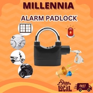 70mm Strong Siren Security Anti Theft Alarm Padlock- Kunci Mangga Siren Untuk Basikal, Pagar Rumah, 