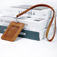 ID card Name holder Leather ID card holder, 3-slot ID card holder