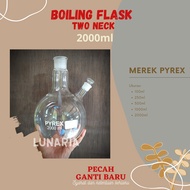 Pumpkin 2000ml neck 2 - Boiling Flask 2000ml 2 neck Brand Pyrex