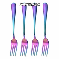 MAINAUSHUI6K 4Pcs Dinner Fork, Ergonomic Handle Sturdy Metal Fork, Eating Utensil Smooth Polished Ru