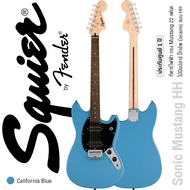 Squier® Sonic Mustang HH กีตาร์ไฟฟ้า 22 เฟรต ทรง Mustang ไม้ป๊อปลาร์ คอเมเปิ้ล ปิ๊กอัพ Ceramic แบบ H