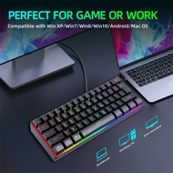 K401 Wireless Keyboard 2.4g Mechanical Feel 61-Key Rgb Lamp Desktop Laptop Esports Games Computer Of