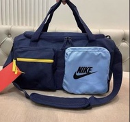 Nike 單肩背包男女運動拼色大容量健身大容量手提袋 藍色
