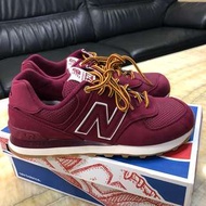 全新 New balance 574 酒紅 US9 焦糖底