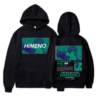 Anime Chainsaw Man Himeno Hoodies Manga Graphic Print Long Sleeve Sweatshirts Oversized Gothic Men Pullovers Harajuku Streetwear Size XS-4XL