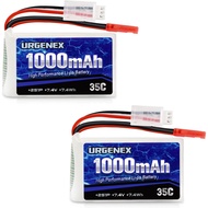 Bateri Lipo URGENEX 2S 7.4V 1000mAh 35C(Burst 70C) Bateri RC Boleh Dicas Semula dengan Palam JST Ser