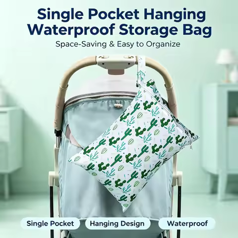 Pororo Mommy Bag Diaper Bags Pouch Size 30*40cm Waterproof PUL Printed Wet Bag Maternity Bag for Mot
