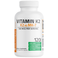 บรอนสันวิตามิน K2 MK-7 แคปซูลสำหรับมังสวิรัติ: สนับสนุนสุขภาพกระดูกและการดูดซึมแคลเซียม