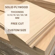MJ PLYWOOD PAPAN 3mm 6mm 9mm 12mm 15mm 18mm Custom Cut Size plywood sheet wood panel papan lapis plywood (Paling Murah)