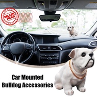 Central Console Car Interior Decoration Resin Shaking Decoration Head Creative Animal Bulldog O6g4