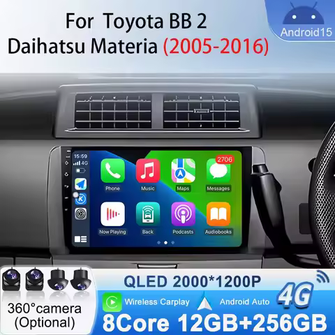 Android Auto for Toyota BB 2 Daihatsu Materia 2005 -2016 Car Radio Multimedia Video Bluetooth Player