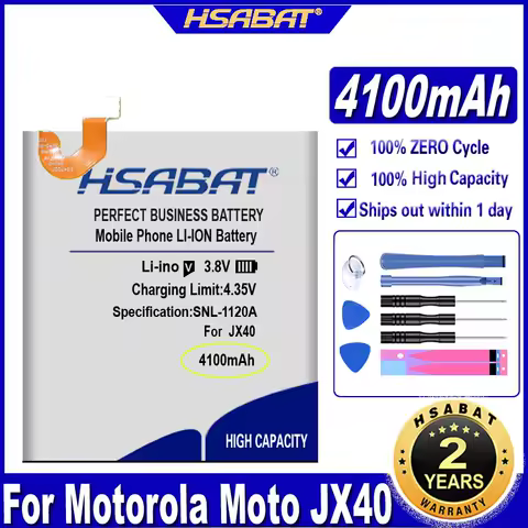 HSABAT JX40 4100mAh Battery for Motorola Moto X5 Smart Phone Batteries