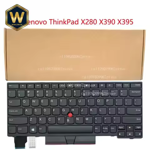 S For Lenovo ThinkPad X280 X390 X395 New US Replacement Laptop Keyboard (Not Fit X390 Yoga, No Backl