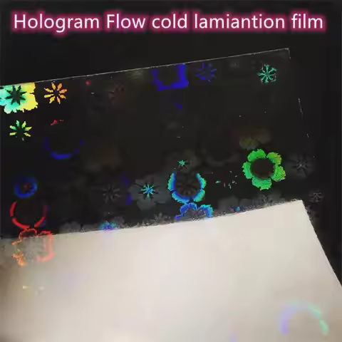 Hologram Flower Texture Cold Lamination Film Sheets A6/A5/A4 Size