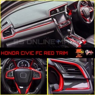 Honda Civic Fc FK8 Type R 2016-2022 Interior Accessory Red Trim Red Cover Red Lining Civic Fc Access